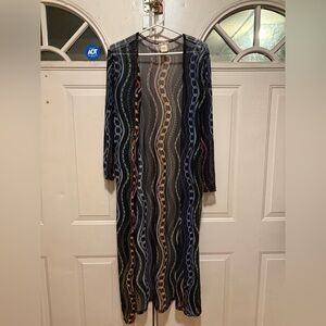 NYC Black and Multicolor Long Sleeve Dress